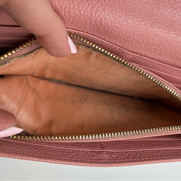 Miu Miu Pink Madras Leather Long Wallet - Picture 10 of 13